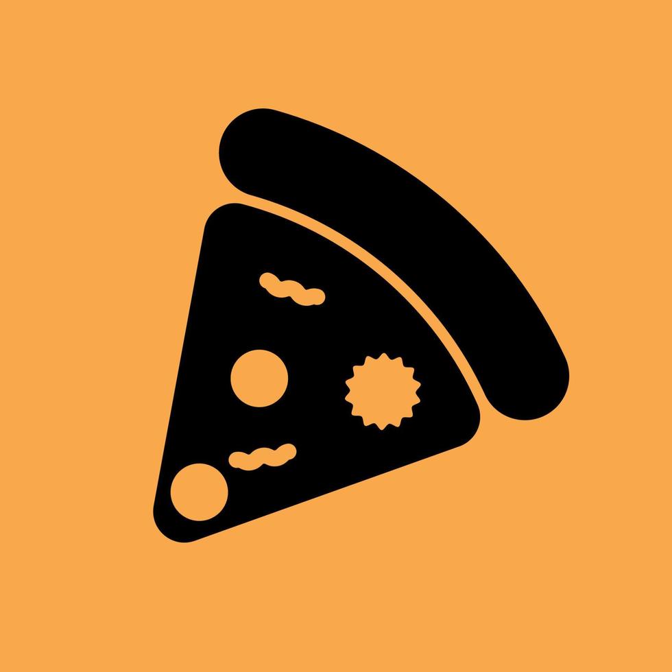 vector de icono de pizza. comida típica italiana, forma plana simple