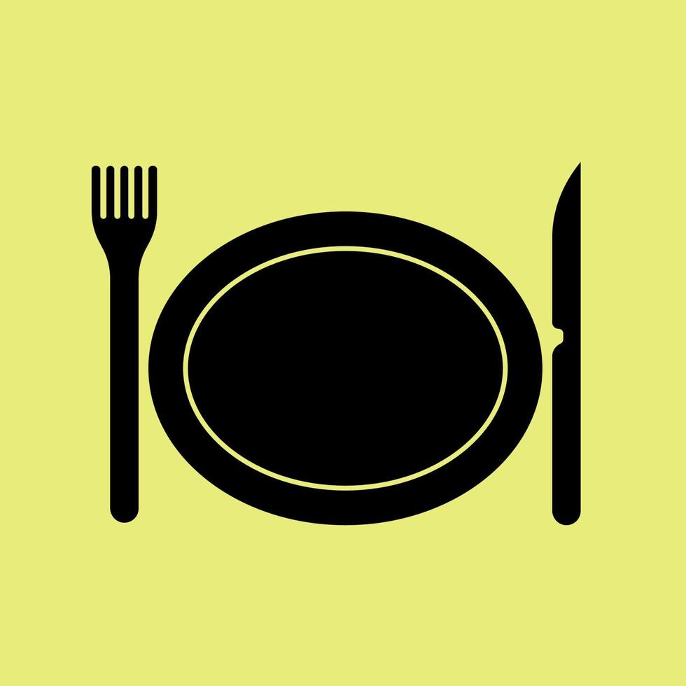 tableware icon vector. plates, forks and knives. simple flat vector isolated