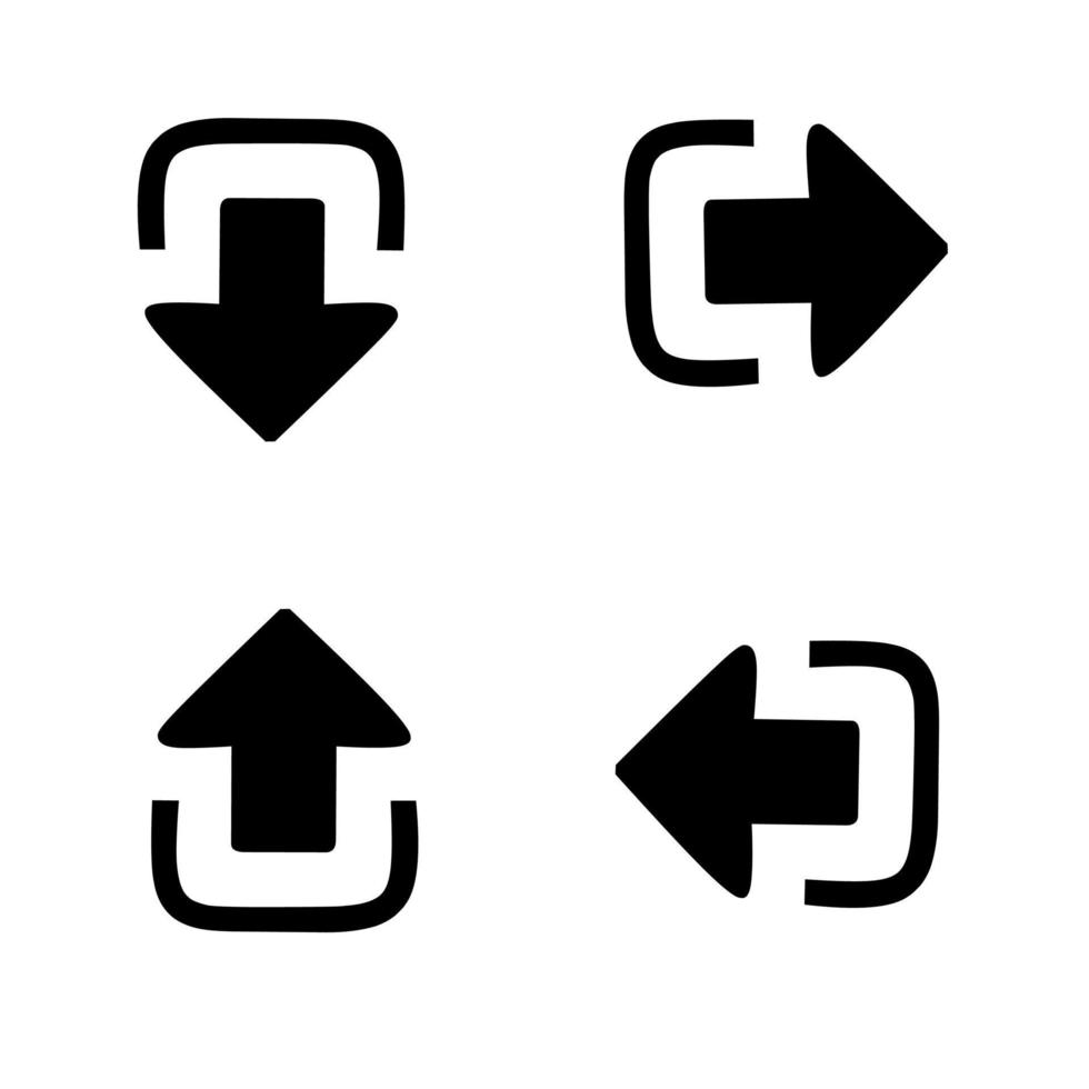 arrow icon set download icon logout sign in vector illustration
