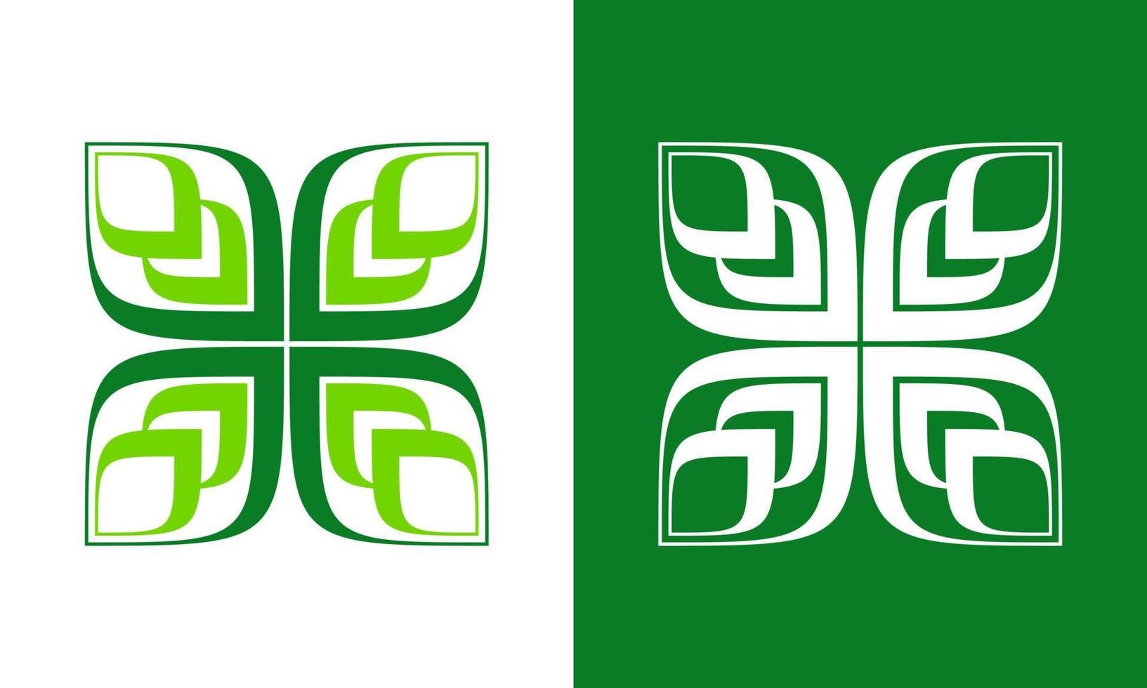 ilustración vectorial del símbolo de signo icónico de hoja estilizada. bueno para usar en cualquier tipo de negocio relacionado con la naturaleza, orgánico, salud, hierbas vector