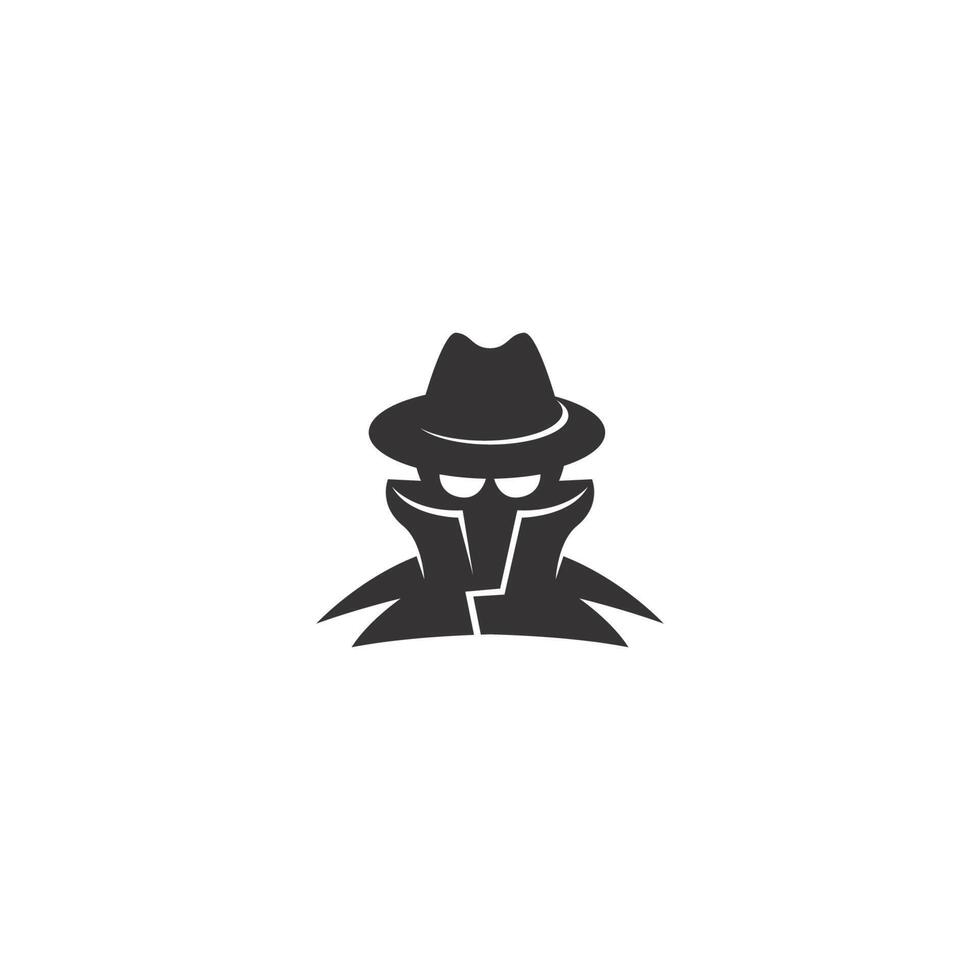 diseño de logotipo de icono de agente secreto vector