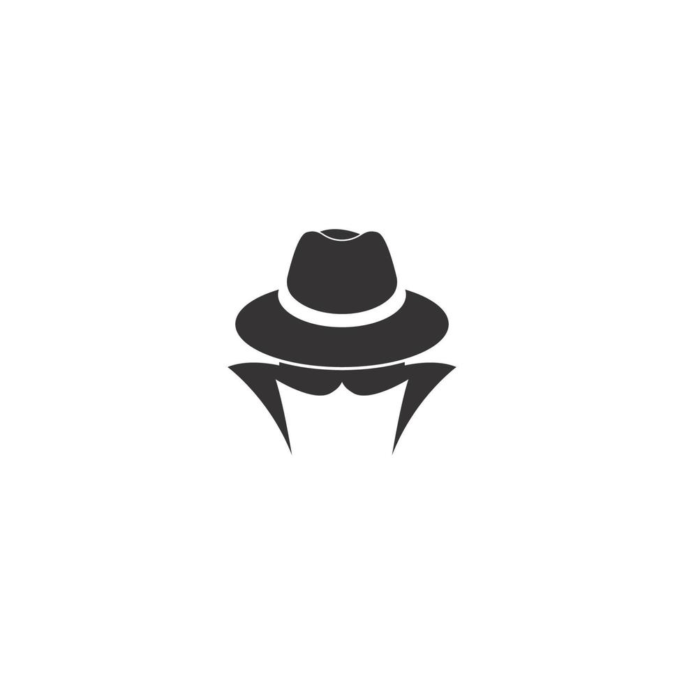 diseño de logotipo de icono de agente secreto vector