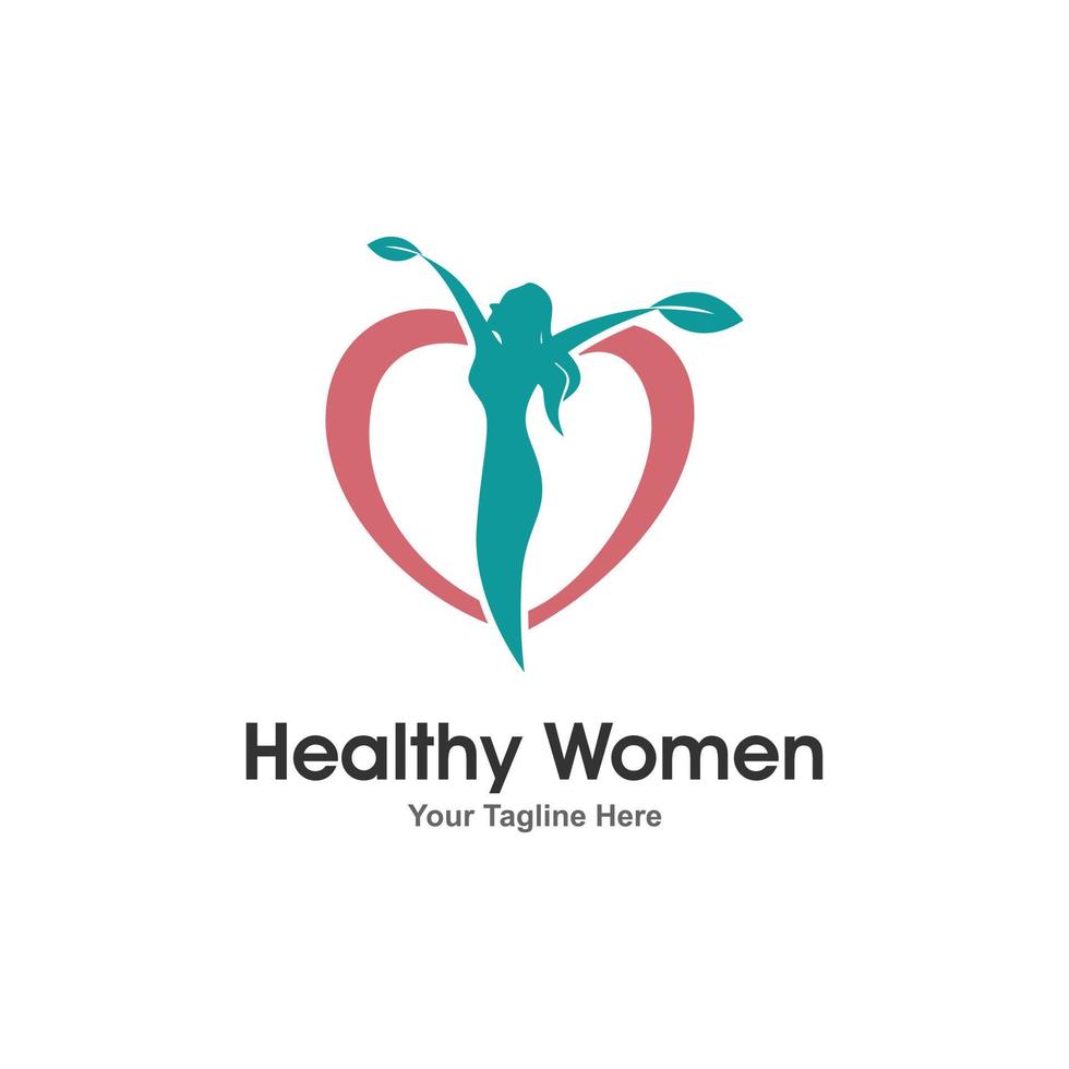 plantilla de vector de diseño de logotipo de salud de mujeres