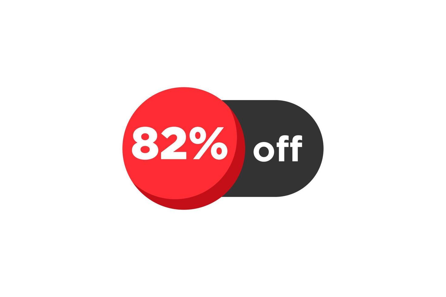 82 discount, Sales Vector badges for Labels, , Stickers, Banners, Tags, Web Stickers, New offer. Discount origami sign banner.