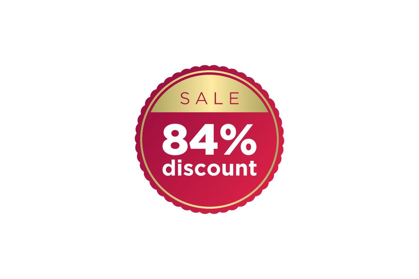 84 discount, Sales Vector badges for Labels, , Stickers, Banners, Tags, Web Stickers, New offer. Discount origami sign banner.