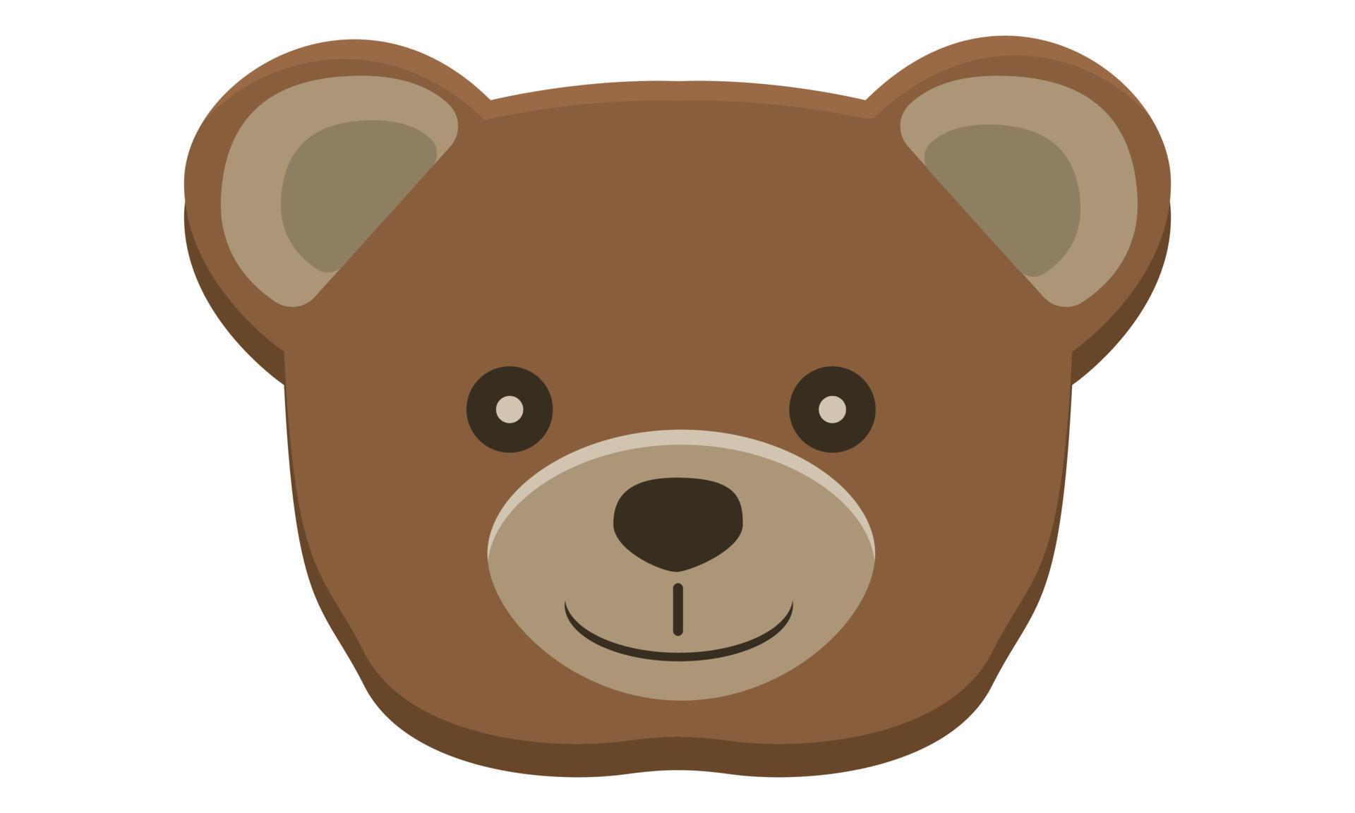 teddy-bear-face-cartoon-flat-vector-illustration-11863247-vector-art