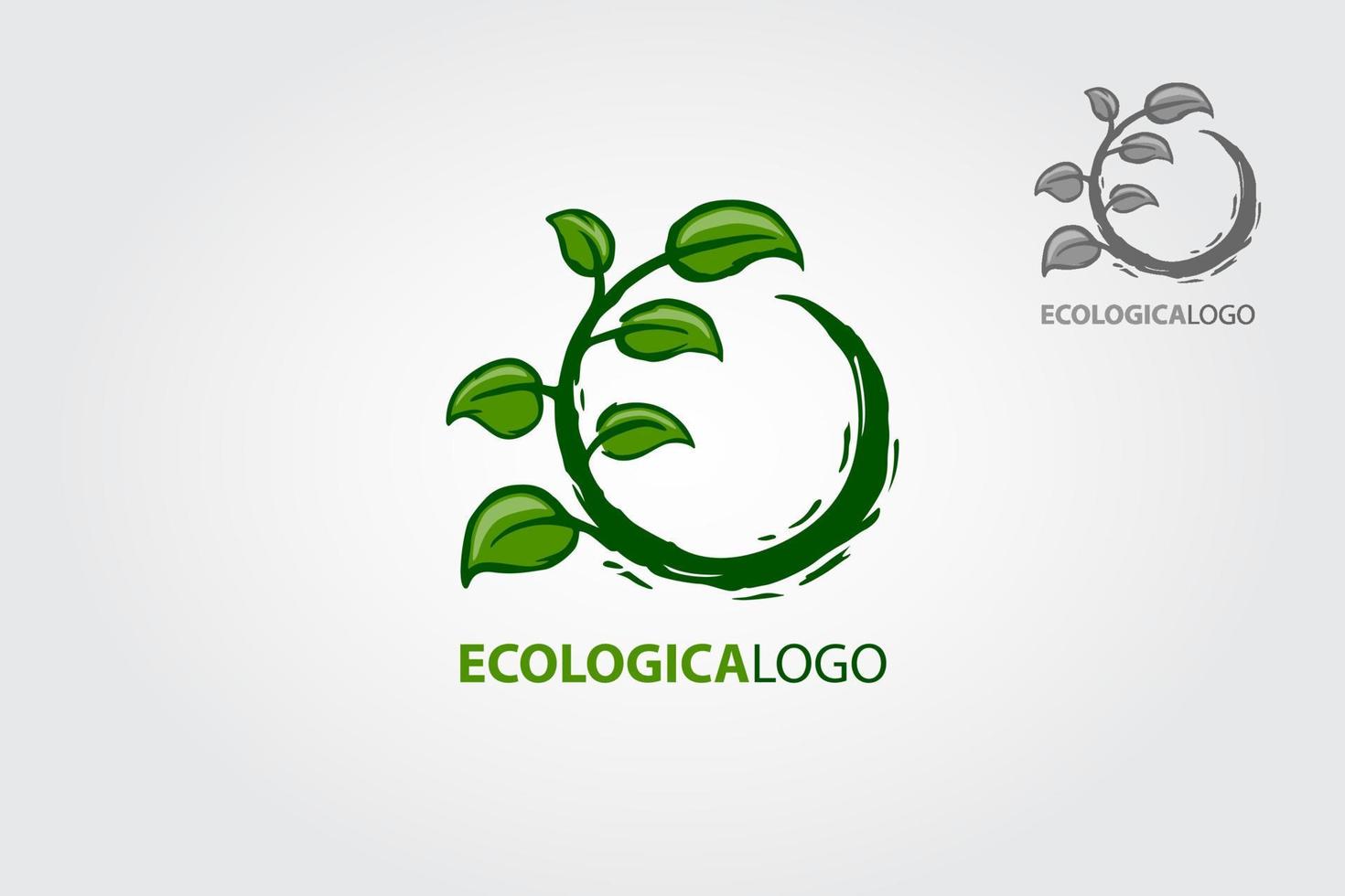 La plantilla de logotipo vectorial de ecogogo es un árbol con un estilo circular. el logotipo de plantilla para empresas, compañías de seguros, financieras o de capital, etc. un logotipo para su negocio exitoso. vector