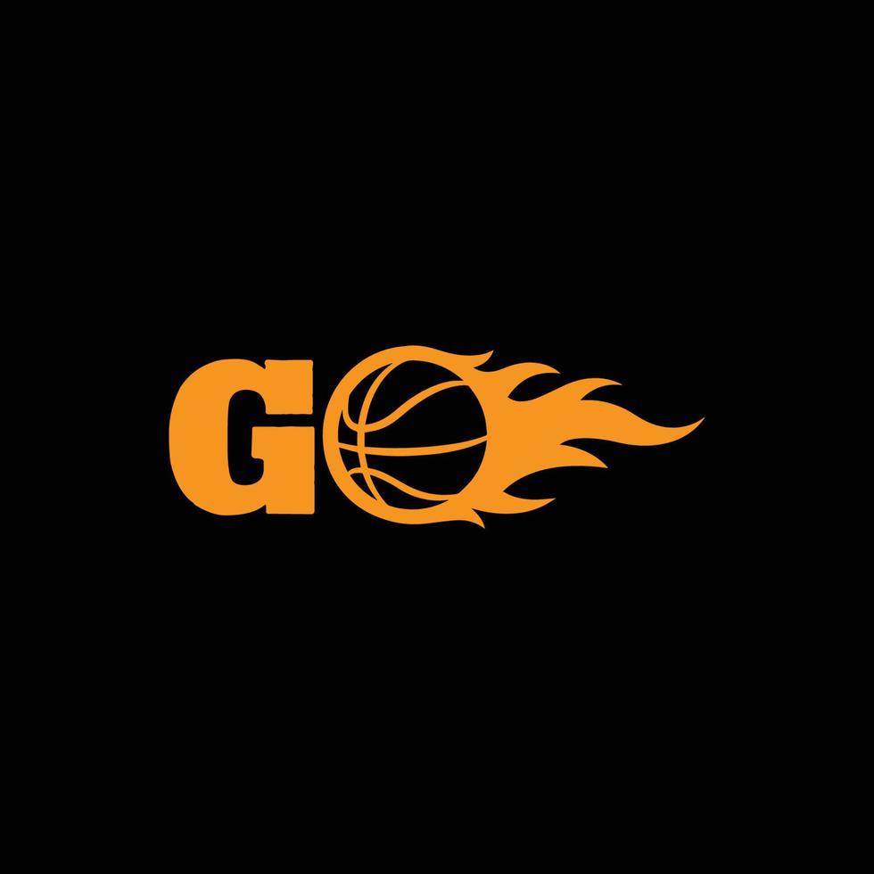 GO Basketball Design vector