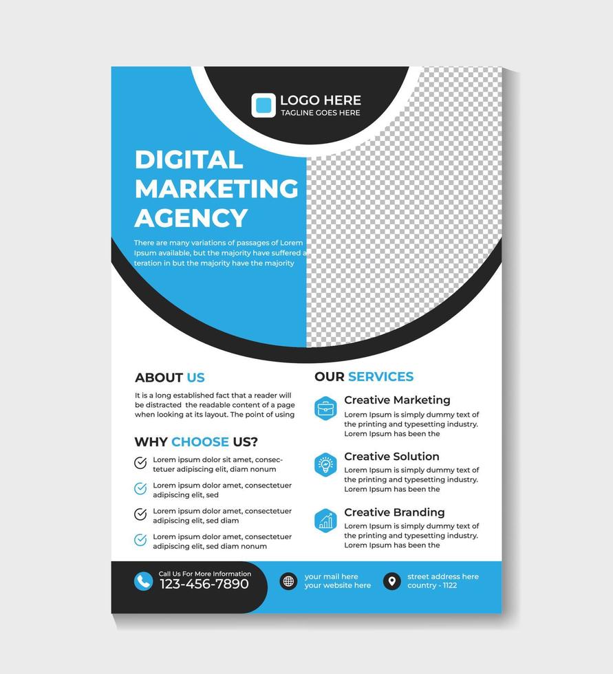 Corporate And Creative Flyer Design Template, Modern And Professional