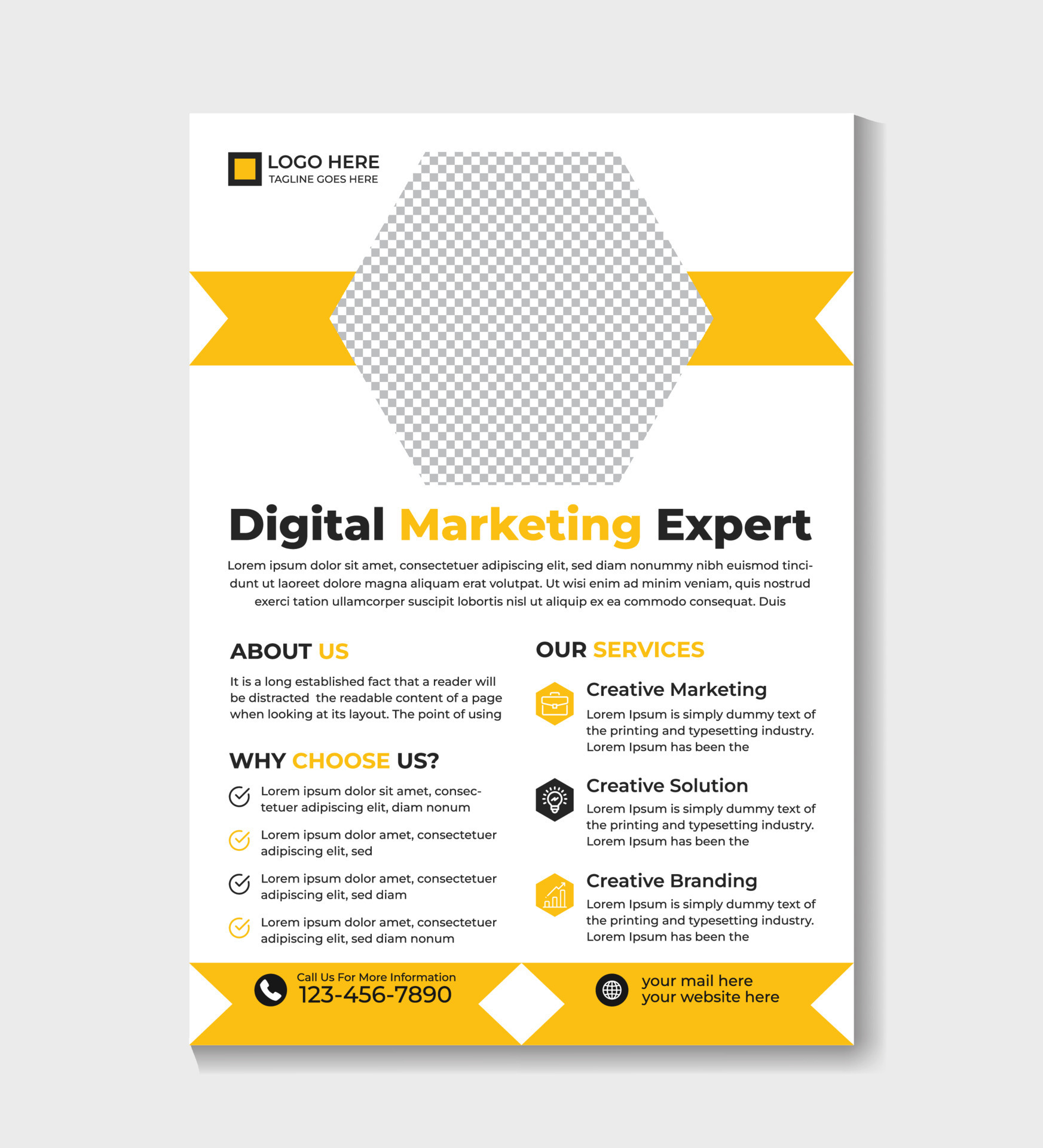 Modern Corporate business digital marketing agency flyer template and Modern Corporate business digital marketing agency flyer template and