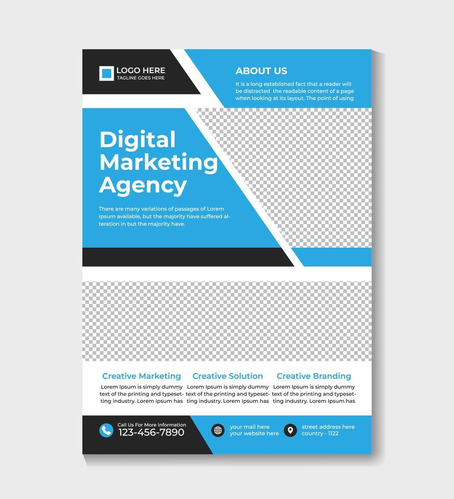 Modern Business marketing flyer brochure design template Free Vector
