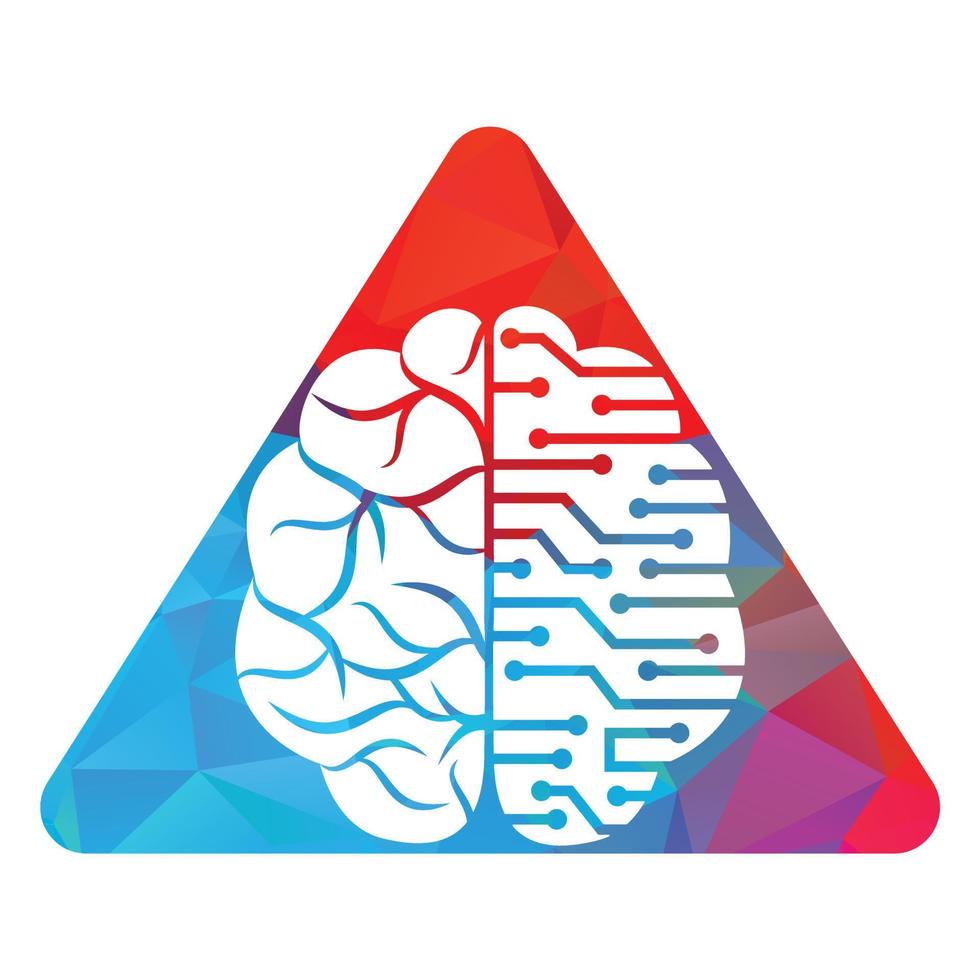Brain connection logo design. digital brain logo template. Brainstorm icon. Logo ideas. Think idea concept. vector