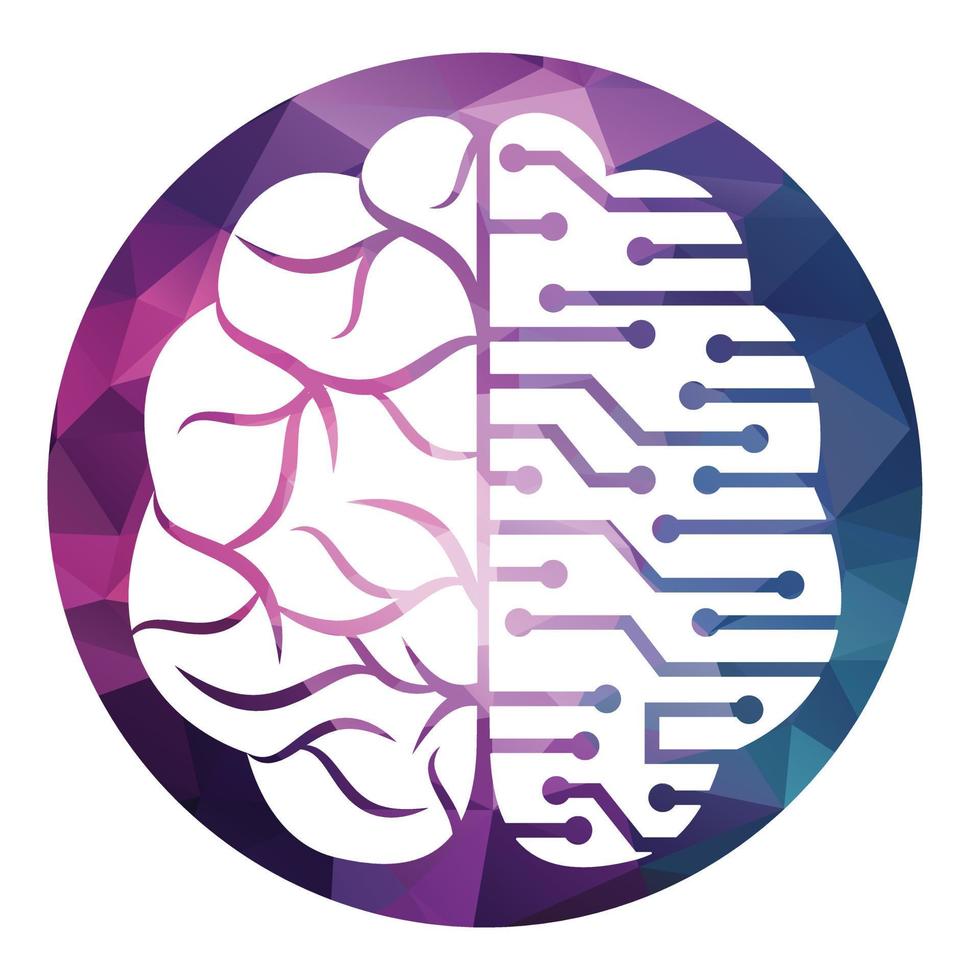 Brain connection logo design. digital brain logo template. Brainstorm icon. Logo ideas. Think idea concept. vector