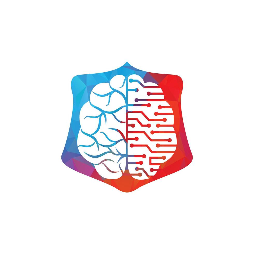 diseño del logotipo de conexión cerebral. plantilla de logotipo de cerebro digital. icono de lluvia de ideas. ideas de logotipos pensar en el concepto de idea. vector