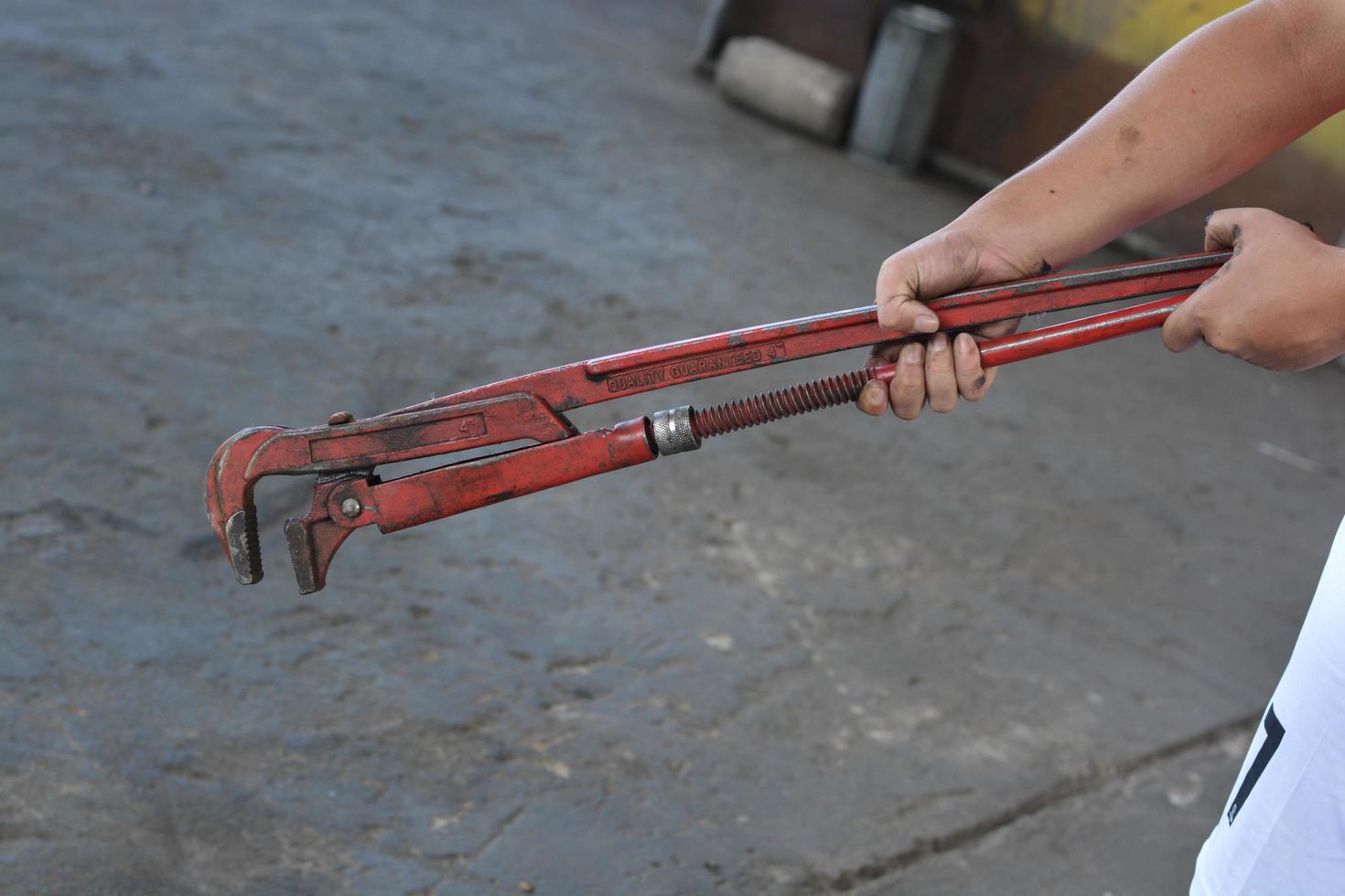 A portrait of some people holding hand tool maintenance. photo