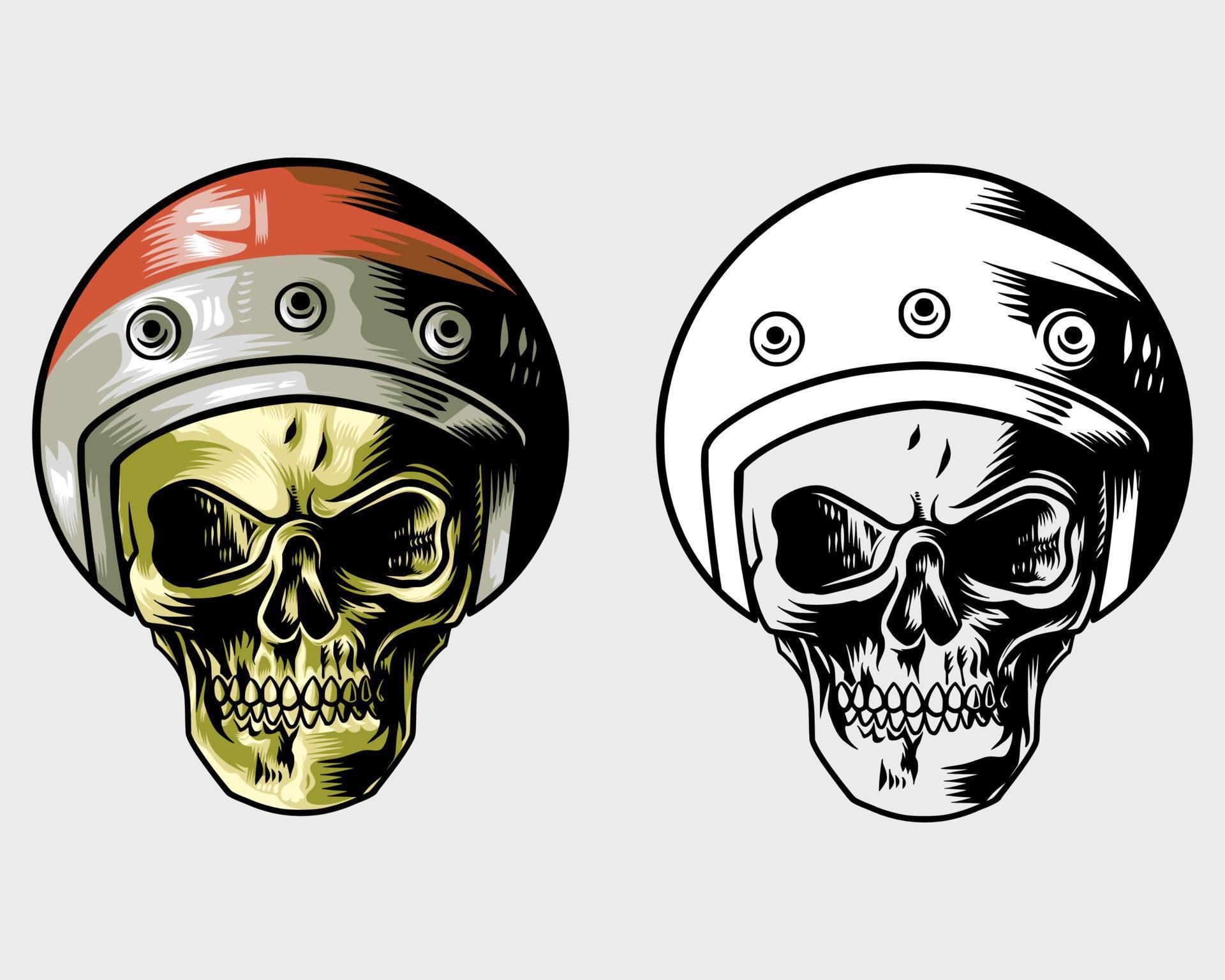 unique and adorable motorcycle helmet skull 11863929 Vector Art at Vecteezy