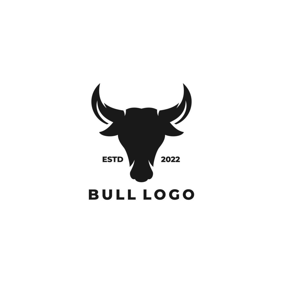 Bull simple flat logo vector