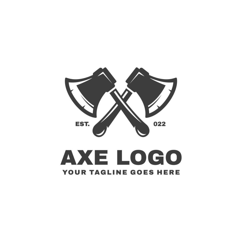 Axe logo design vector