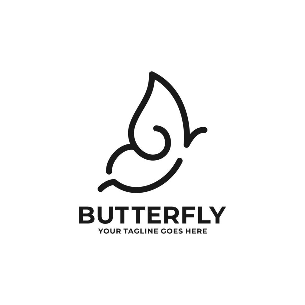 vector de diseño de logotipo colorido mariposa