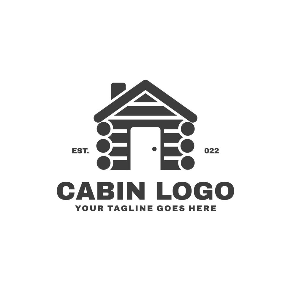 Cabin simple flat logo design vector