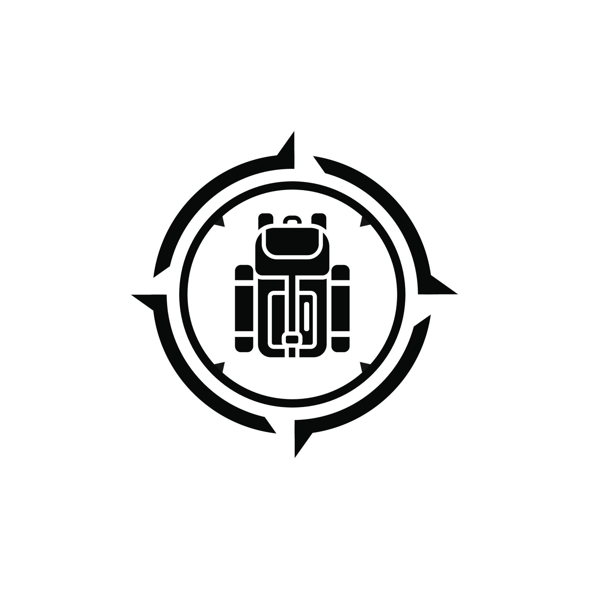 Backpack logo design vector. Backpacker logo 11864168 Vector Art at Vecteezy