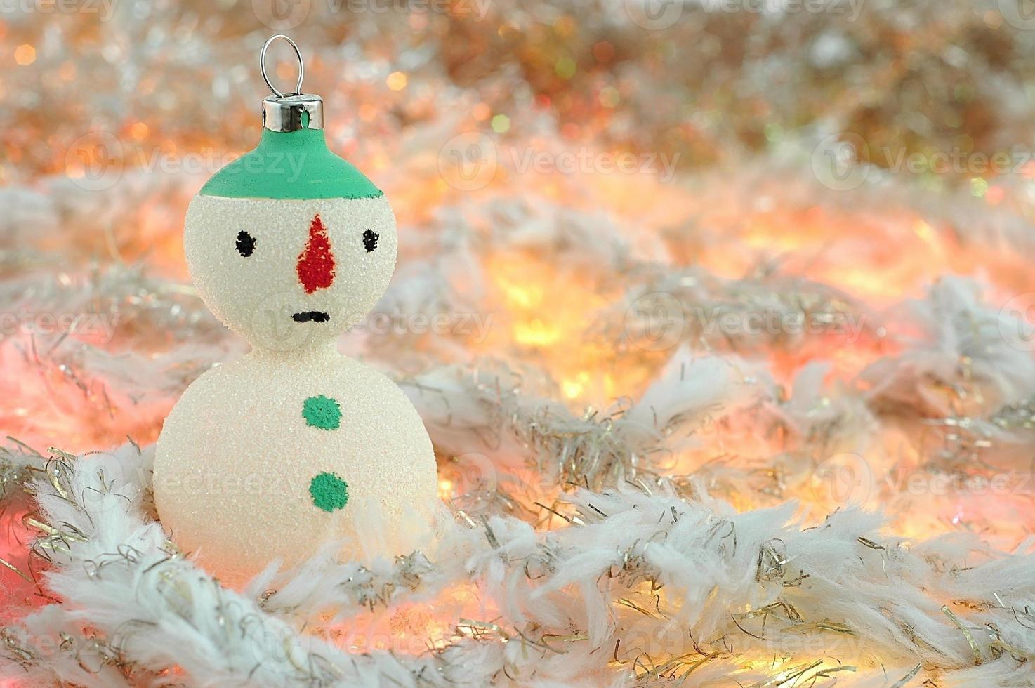 muñeco de nieve de navidad decoración foto