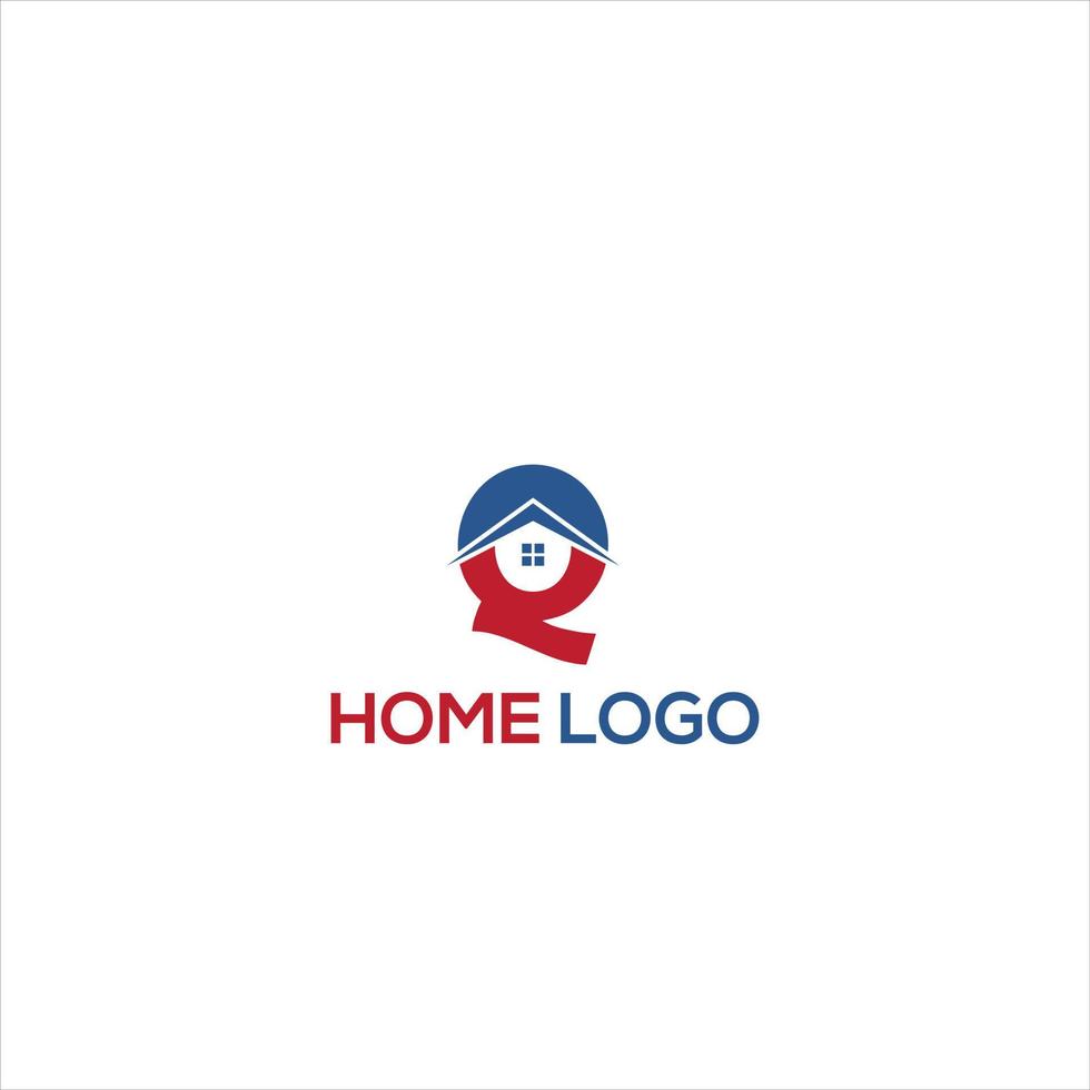 diseño de logotipo de marca de palabra elegante de casa de marca de empresa inmobiliaria vector