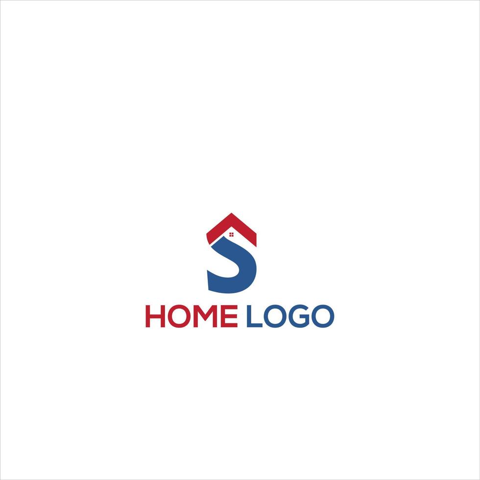 real estate company branding house elegant word mark logo design vector