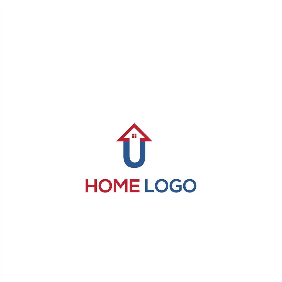 diseño de logotipo de marca de palabra elegante de casa de marca de empresa inmobiliaria vector