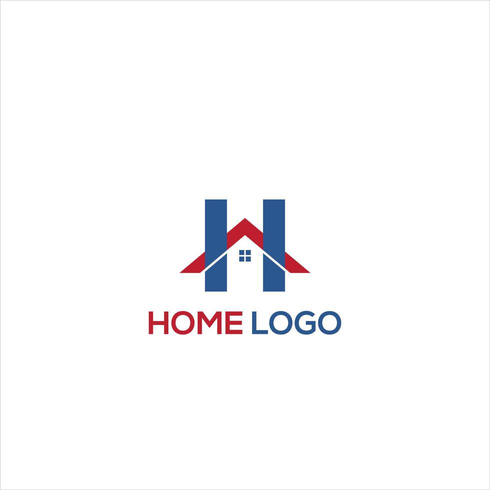 diseño de logotipo de marca de palabra elegante de casa de marca de empresa inmobiliaria vector