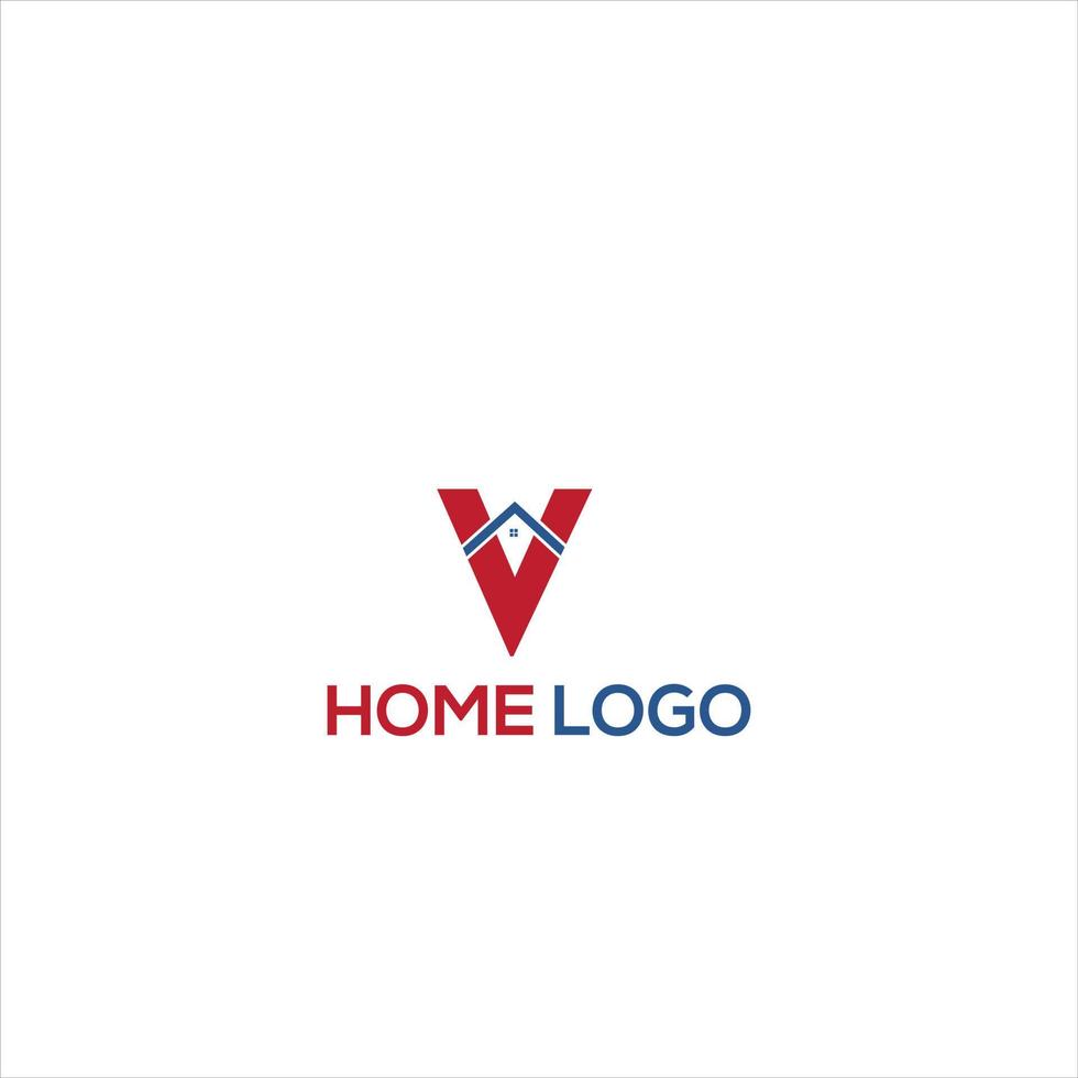 diseño de logotipo de marca de palabra elegante de casa de marca de empresa inmobiliaria vector