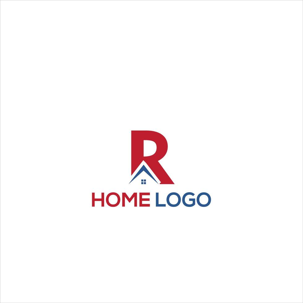 real estate company branding house elegant word mark logo design vector