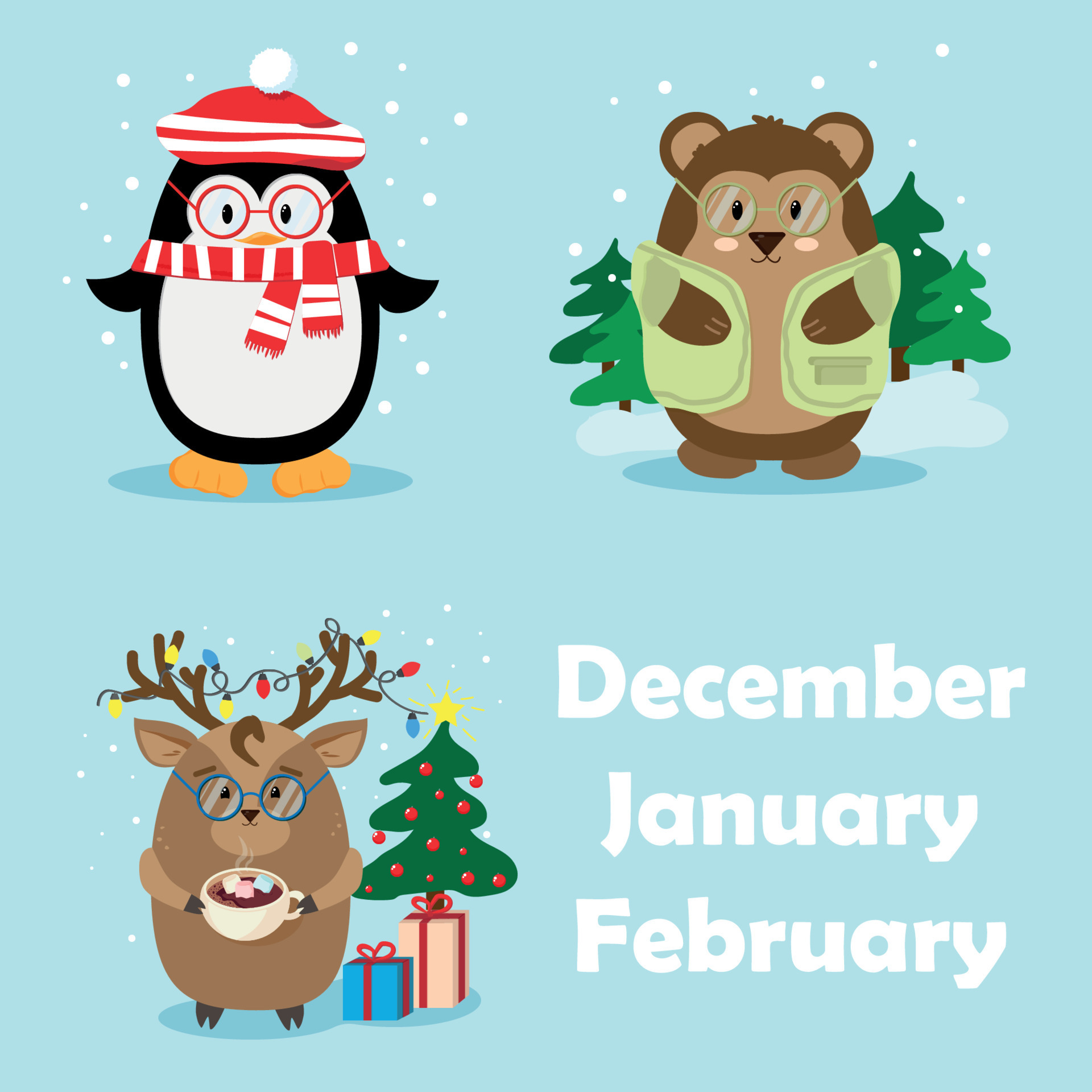 January Clip Art Cute