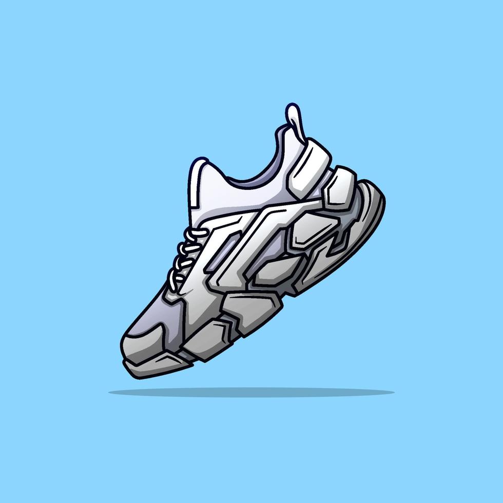 vector de zapatillas de deporte de zapatos hypebeast blanco