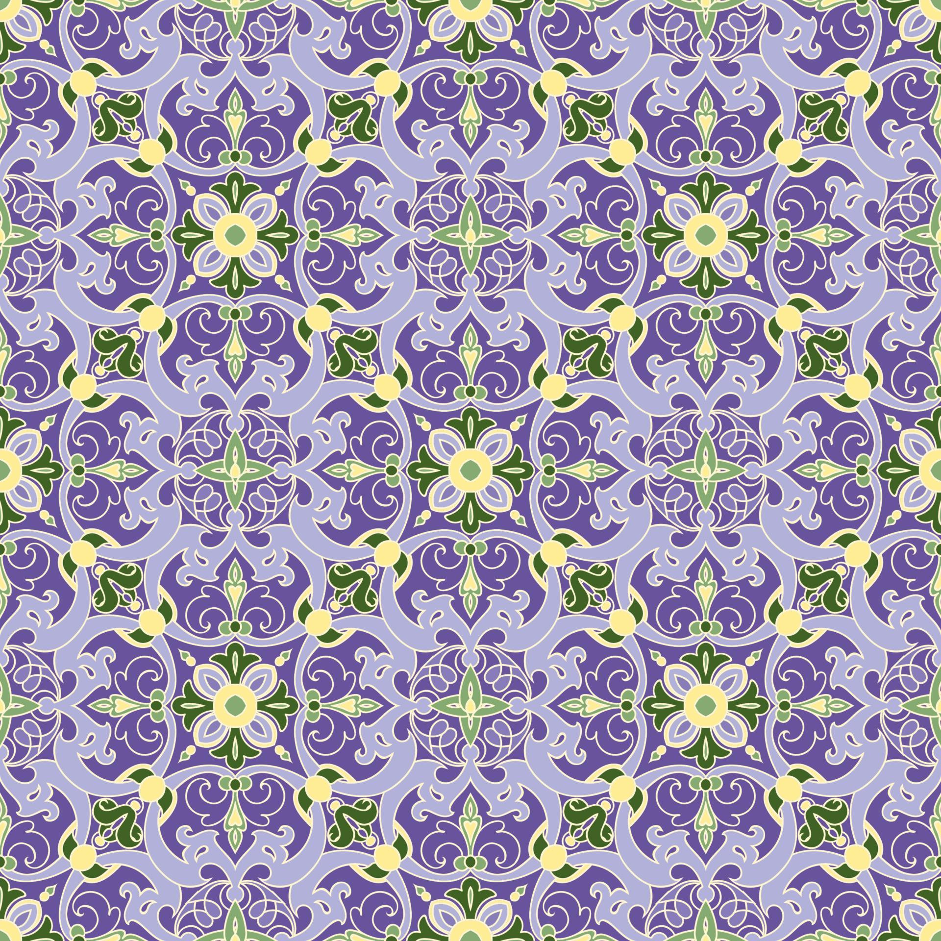 Hand drawing tile color seamless parttern. Italian majolica style