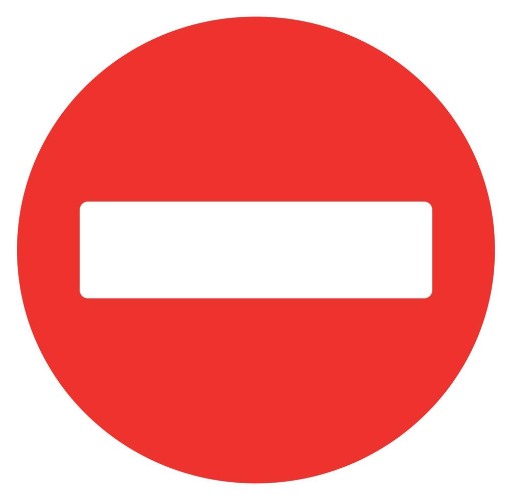 Prohibition traffic sign vector design