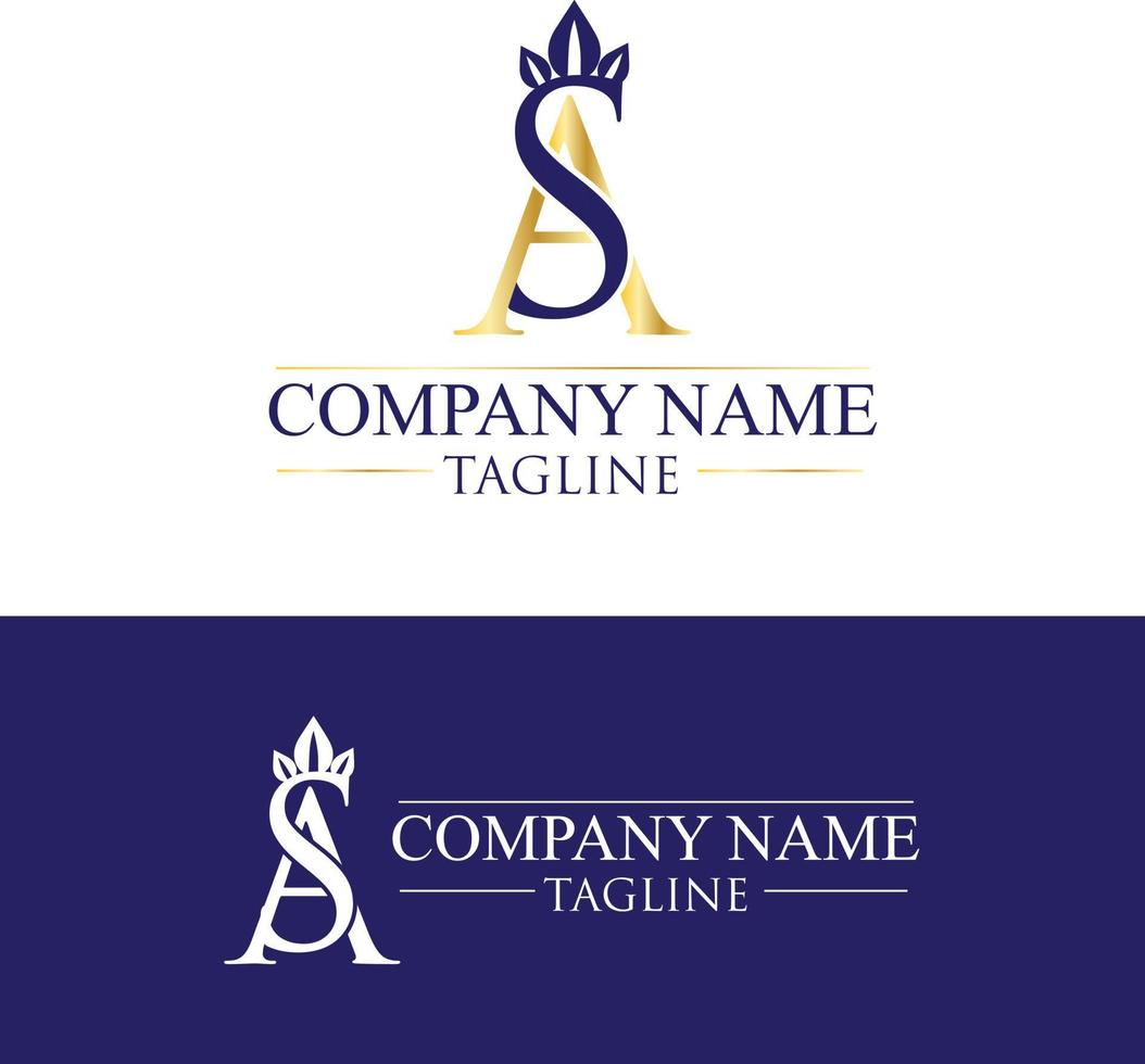 Logo letter sa elegant for your company vector