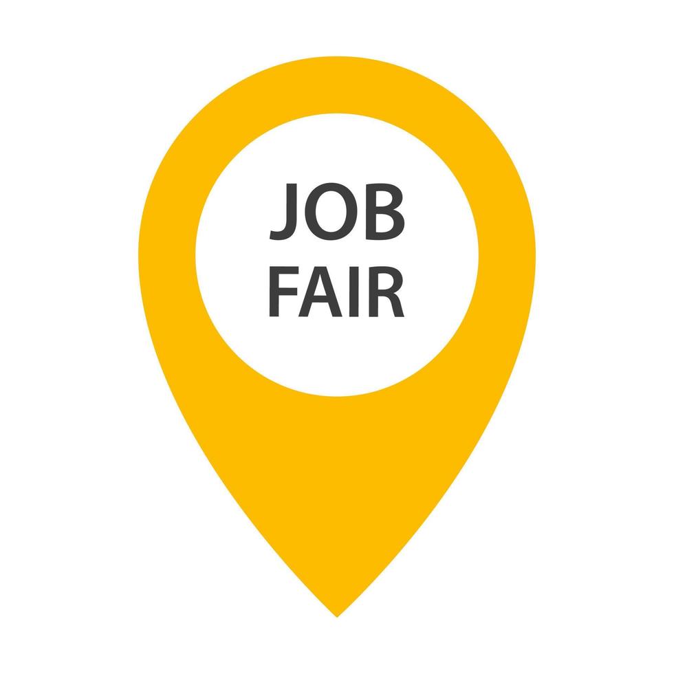 Job fair pinpoint icon vector for graphic design, logo, website, social media, mobile app, UI illustration