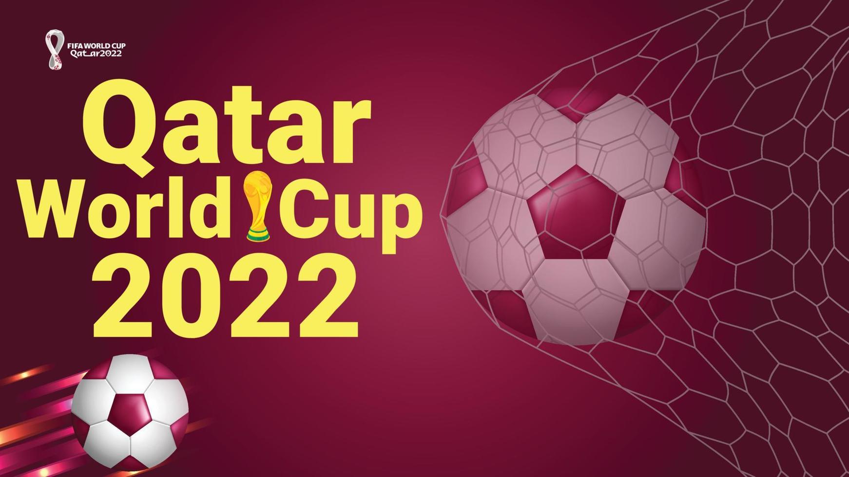 Qatar Football tournament 2022 template vector