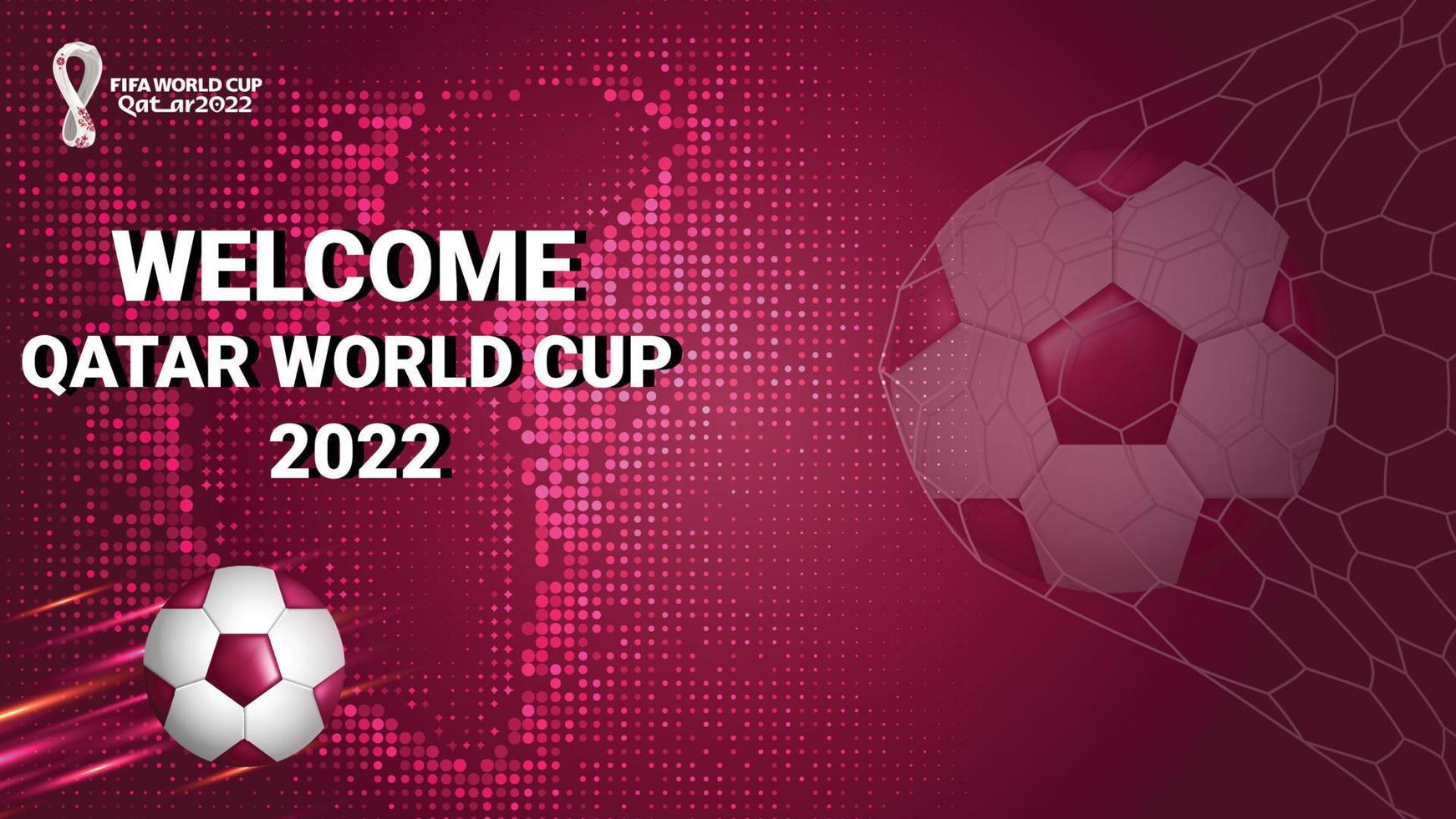 Qatar Football tournament 2022 template vector