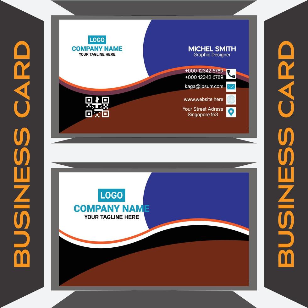 simple business card design vector