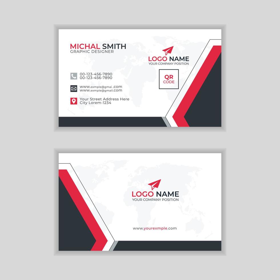 simple and modern business card template vector