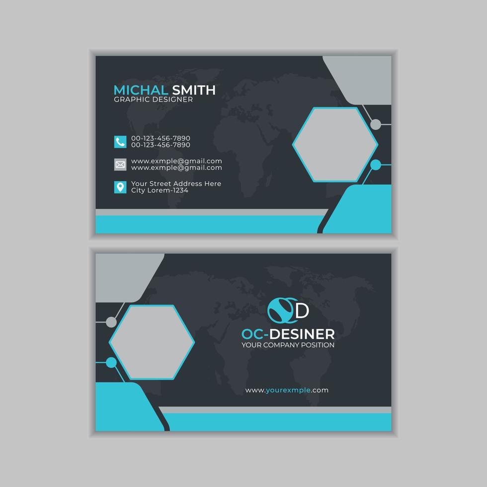 simple and modern business card template vector