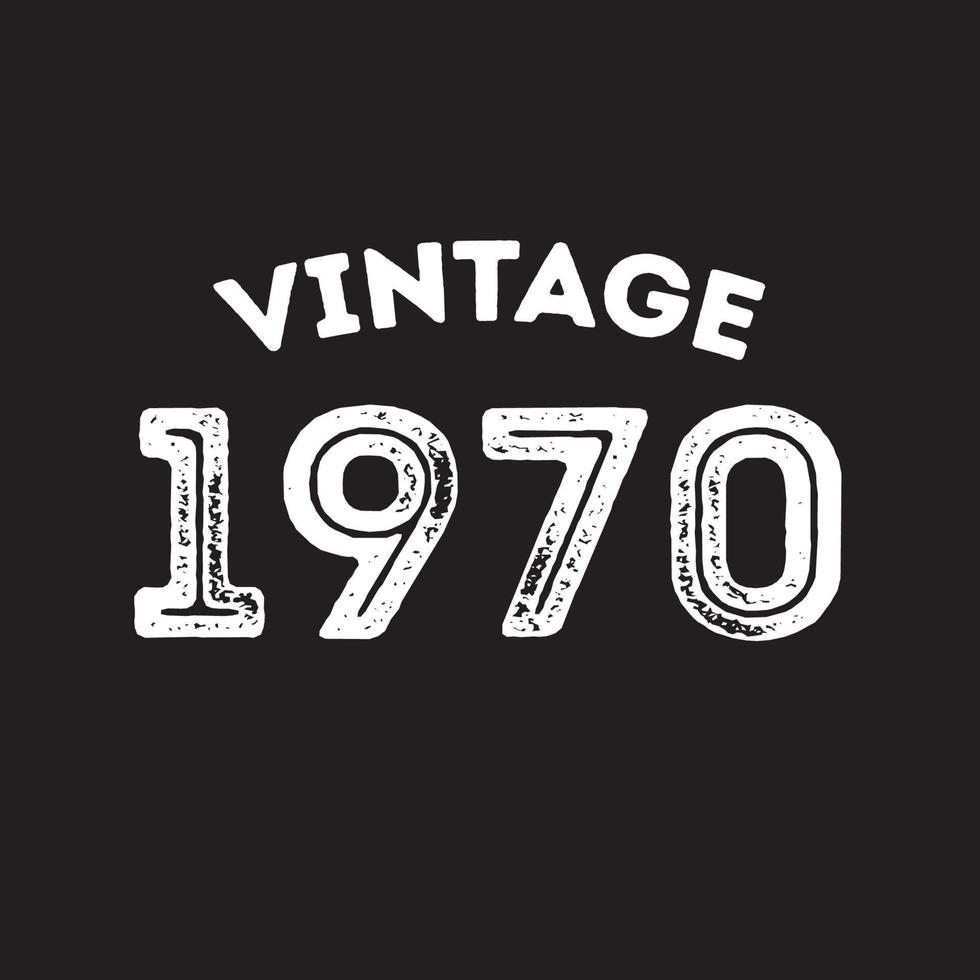 1970 vintage retro t shirt design vector black background