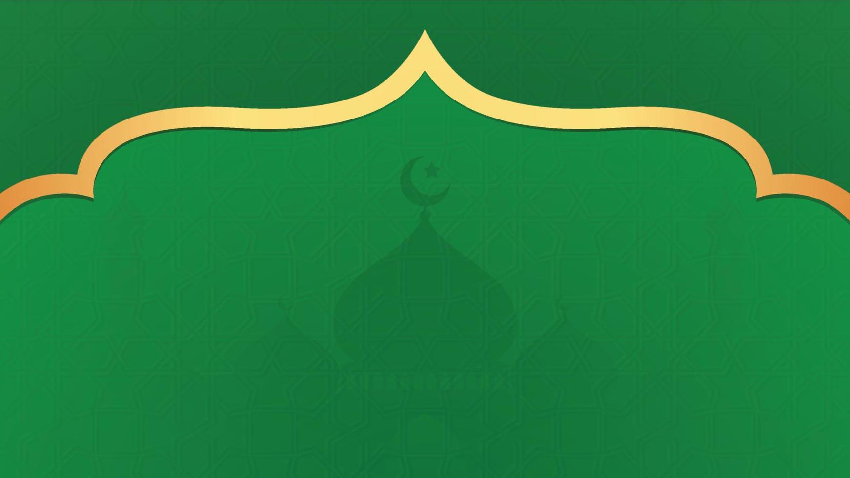 fondo de lujo verde árabe islámico con patrón geométrico y hermoso adorno vector