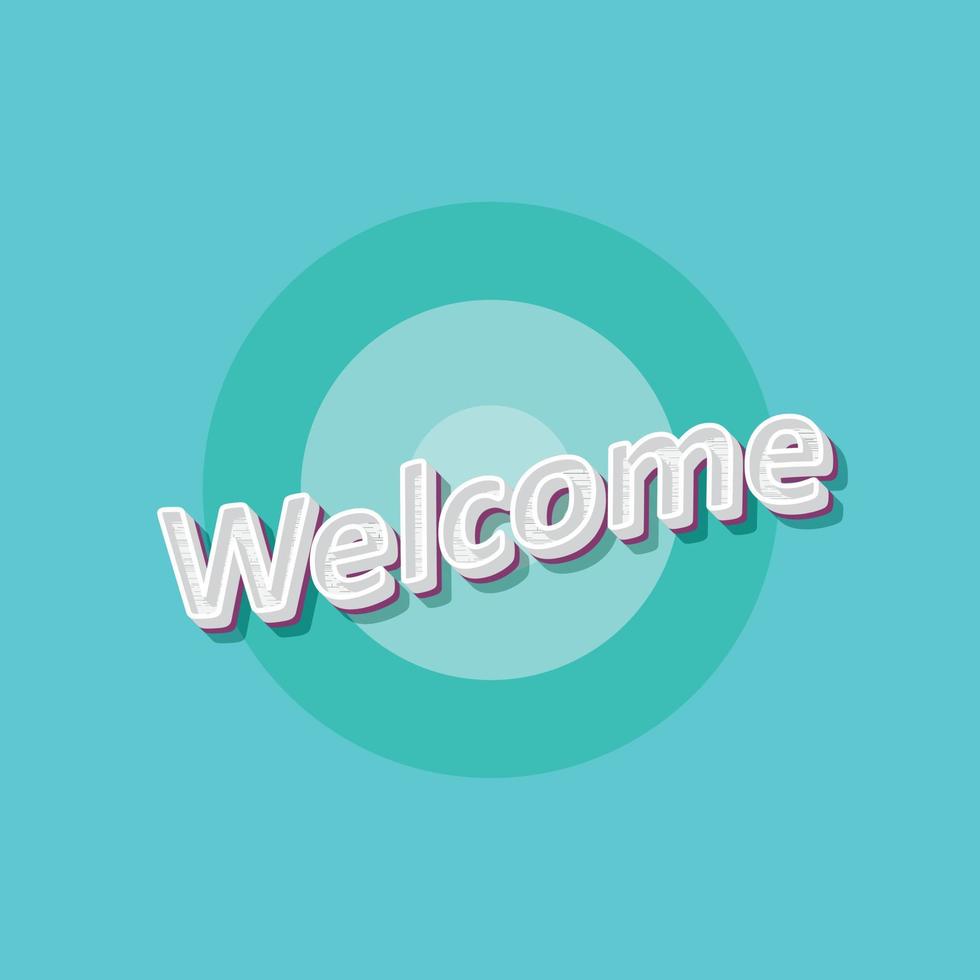 Creative welcome lettering concept design vector