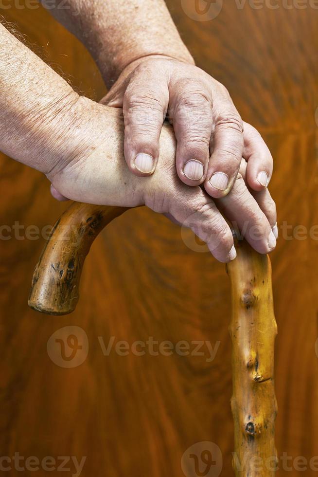 Hands and stick photo