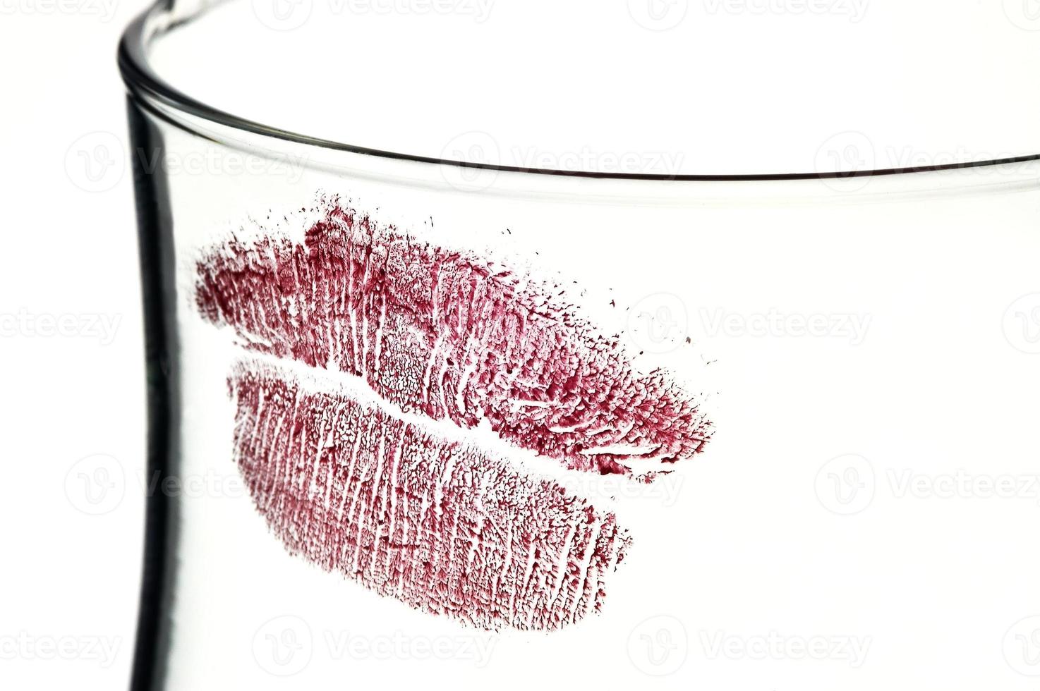 Kiss on glass photo