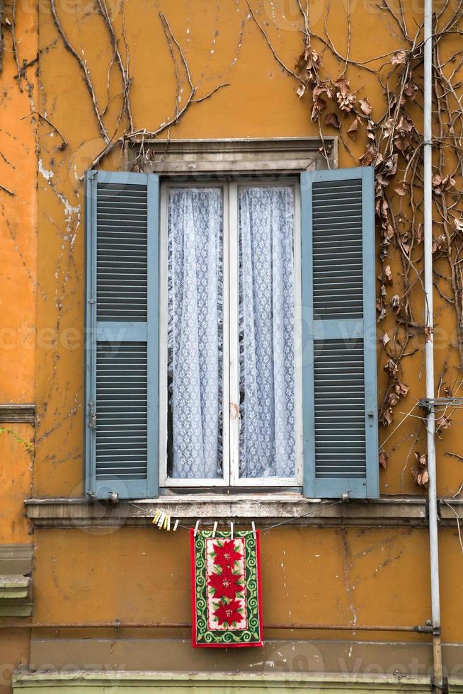 old window in Rome city photo