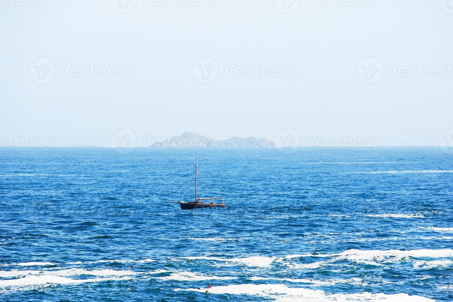 view island in English Channel from Saint-Guirec photo